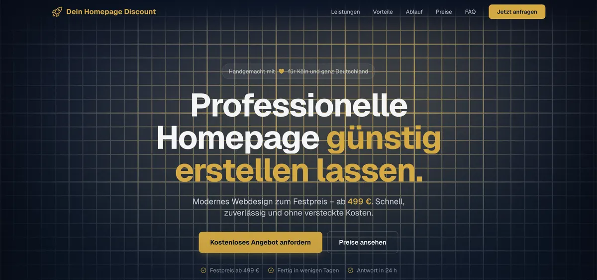 Dein Homepage Discount — Website